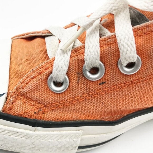 CONVERSE Chuck Taylor All Star Orange Low Top Sneakers Womens 8 - Picture 10 of 15